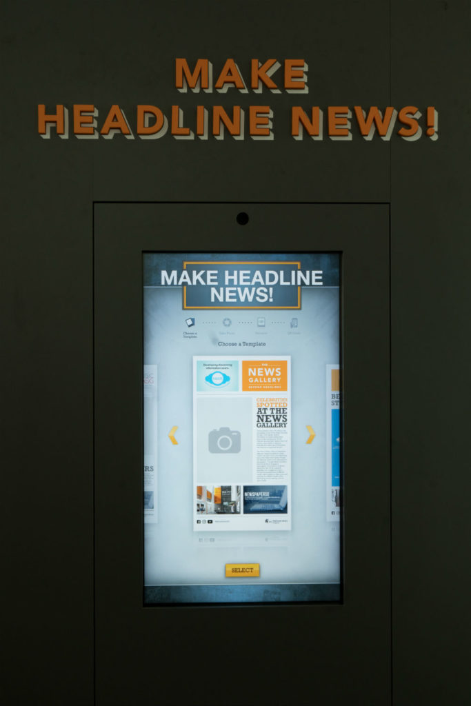 Create your own newspaper front page. Photo: NLB
