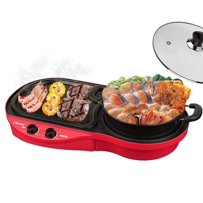 Cornell 2-in-1 Steamboat BBQ Pan