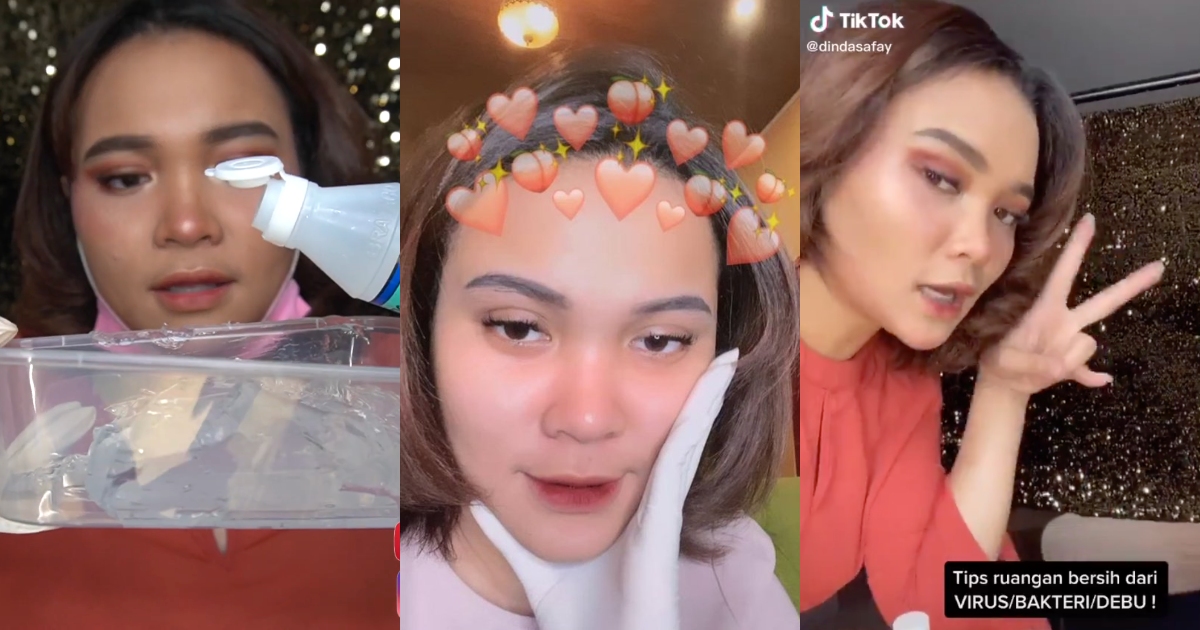 Starting from around the time Indonesia reported its first COVID-19 cases last month, influencer Dinda Shafay uploaded several questionable and definitely bogus “tips” to prevent COVID-19 on her accounts. Screenshots from Youtube/Instagram/TikTok @dindasafay