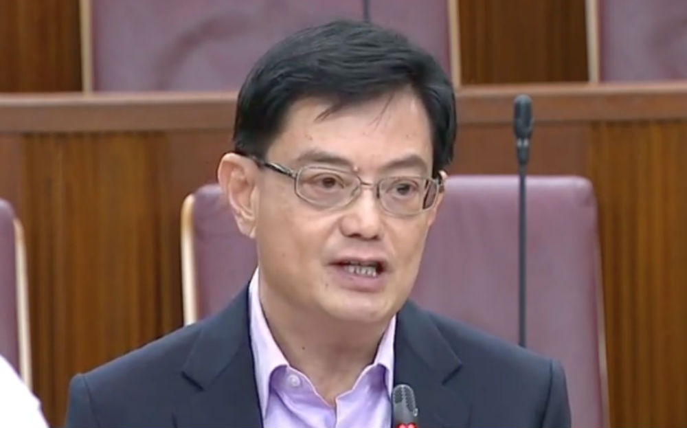 Finance Minister Heng Swee Keat delivers his ‘Solidarity Budget’ speech in parliament. Image: YouTube