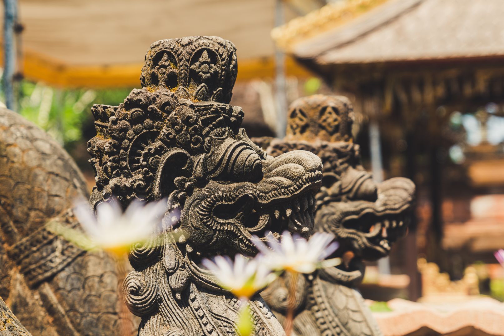 File photo of dragon statues in Bali. Photo: Unsplash