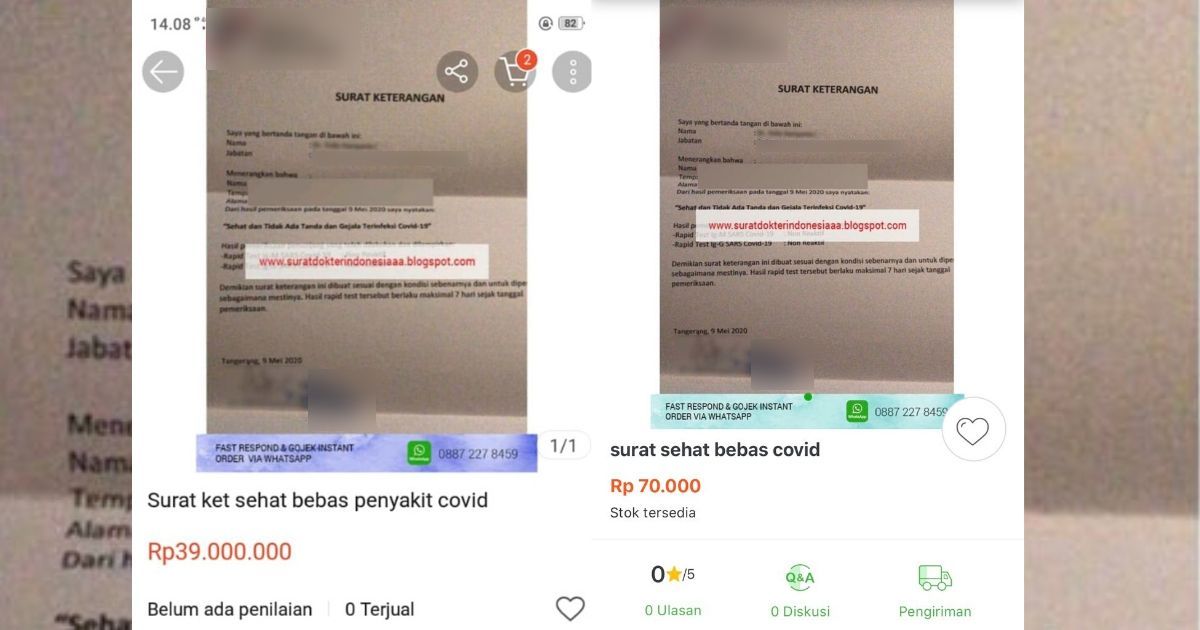 Screenshots of one such fake medical letter sold on e-commerce platforms used the letterhead of a renowned private hospital.