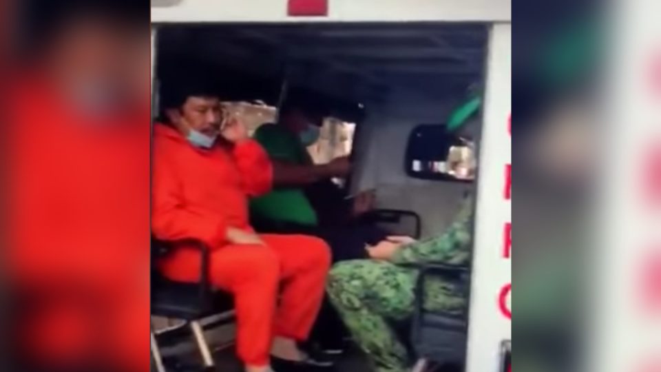 Former Senator Jinggoy Estrada shortly after he was freed. Screenshot from Ryan Michael Javier’s video