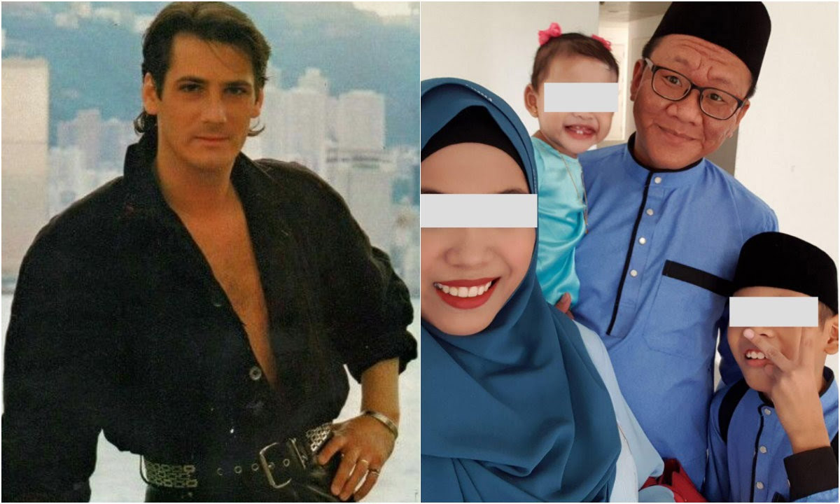 At left, Spandau Ballet frontman Tony Hadley at the height of his ’80s New Wave glory. Contestant Muhammad Shalehan and his family, at right, in an image taken from Facebook.