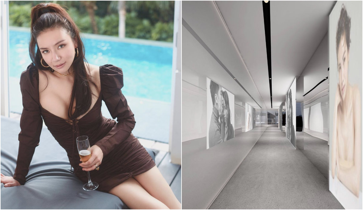 At left, Kim Lim in a photo dated in December, her 4000 square feet medical spa at right. Images: Kimlimhl/Instagram, Illumiatherapeutics.sg/Instagram
