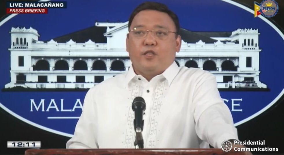 Presidential Spokesman Harry Roque. Screenshot from Radio Television Malacañang video