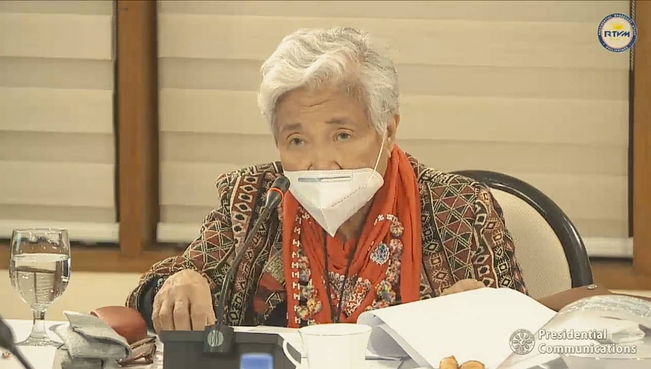 Education Secretary Leonor Briones. Screenshot from Department of Education page