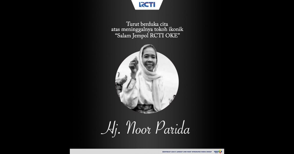 Noor Parida, a woman who was featured at the end of the iconic ‘RCTI Oke’ bumper for Indonesian TV station RCTI in the ’90s, has sadly passed away this morning at the age of 66. Photo: Twitter/@OfficialRCTI