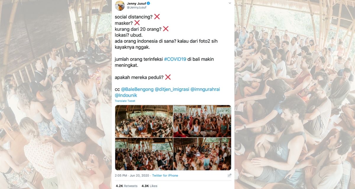 Screenshot of Indonesian screenwriter Jenny Jusuf’s tweet about House of Om, which has since been shared and retweeted more than 4,000 times. Screenshot: Twitter