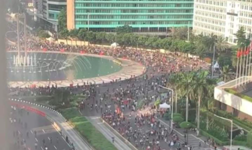 Car Free Day (CFD) in Jakarta on June 21, 2020. Photo: Twitter