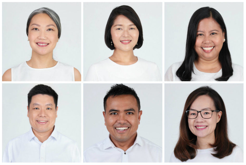 Clockwise from top left: Carrie Tan, Chan Hui Yuh, Mariam Jaafar, Alex Yeo, Sharael Taha, and Rachel Ong. Photos: PAP