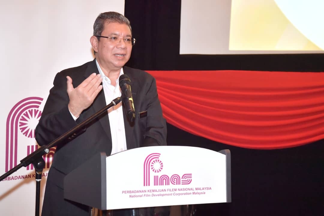 Communications and Multimedia Minister, Saifuddin Abdullah speaking at a conference with Finas in June. Photo: Saifuddin Abdullah /Facebook