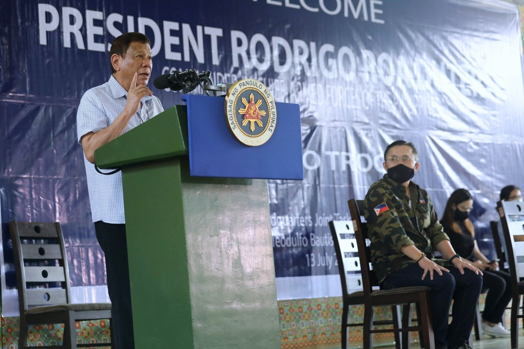 President Rodrigo Duterte at an event in Mindanao earlier this week. Photo: Presidential Communications/FB