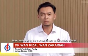 Wan Rizal Wan Zakariah during the broadcast. Photo: CNA/YouTube