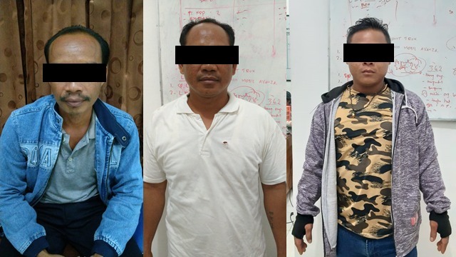 The suspects in the rapes of a 17-year-old girl in Katingan regency, Central Kalimantan. Photo: Istimewa