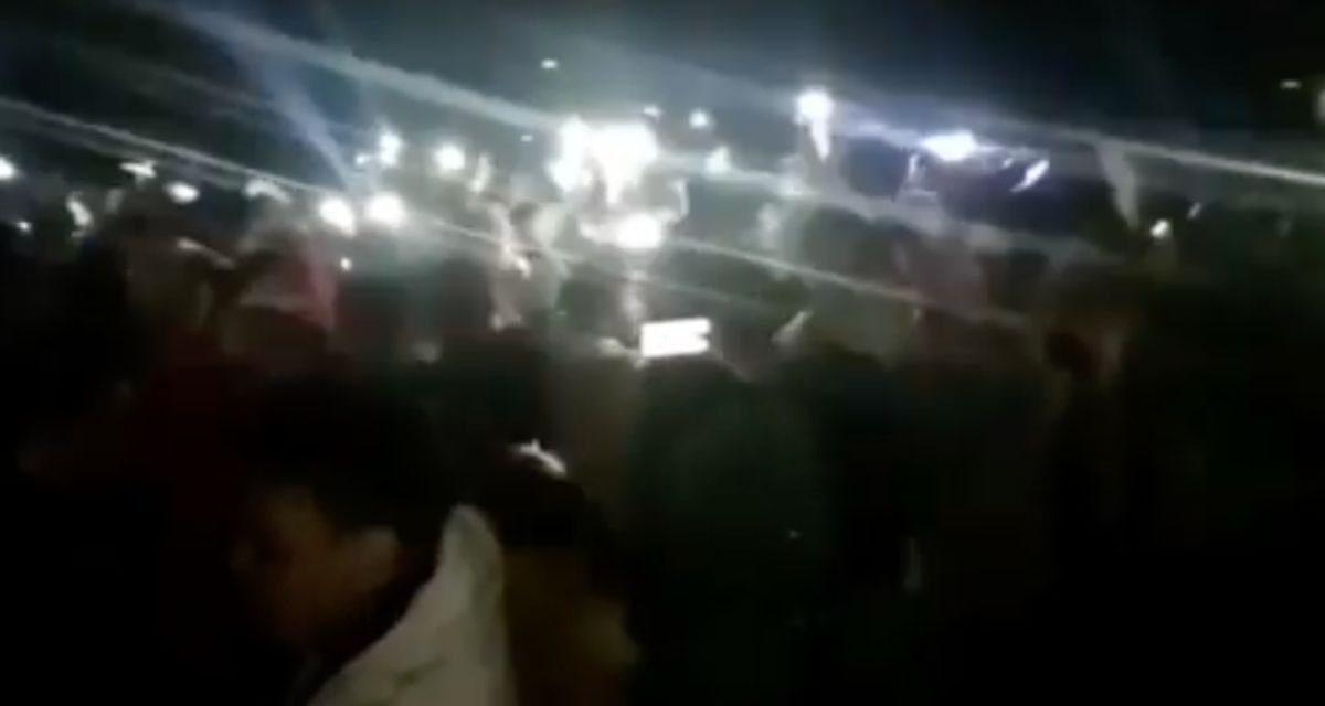 The videos show dozens of hikers partying late into the night. Screengrab: Instagram
