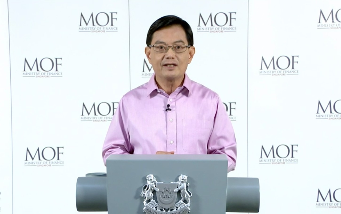 Finance Minister Heng Swee Keat speaks today. Image: CNA/YouTube
