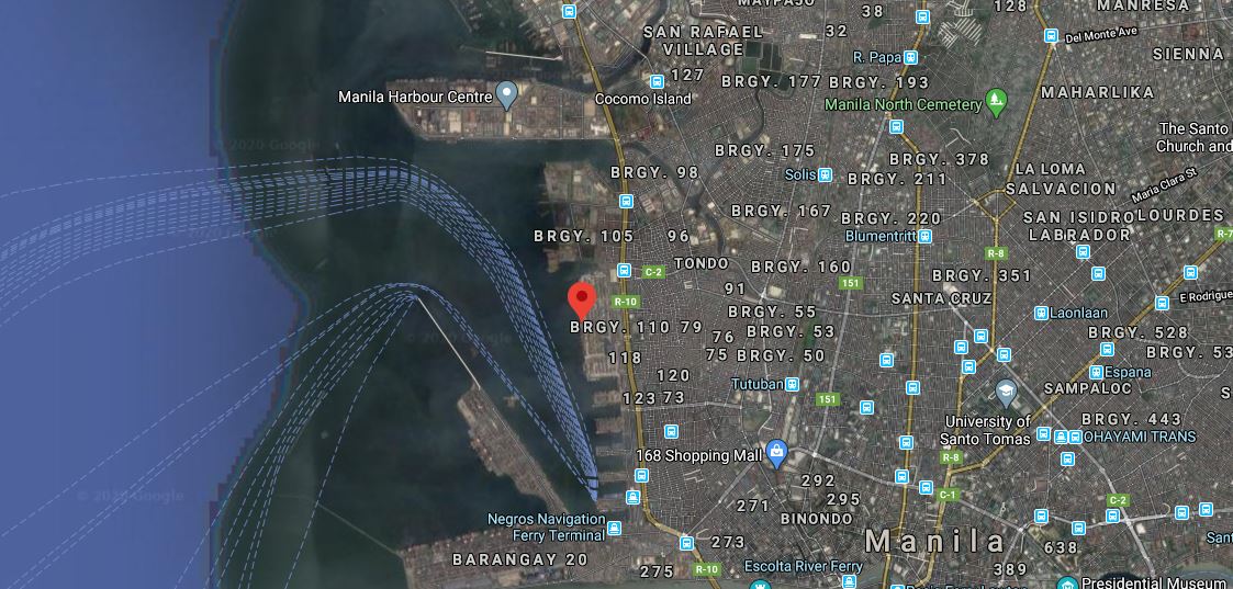 North Harbor in Tondo, Manila. Photo from Google maps