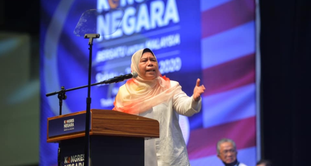 Zuraida Kamaruddin speaking at an event in Putrajaya earlier this week. Photo: Zuraida Kamaruddin /Facebook
