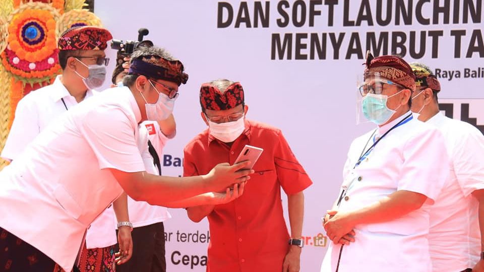 Bali Governor Wayan Koster at an event in Bedugul on Sept. 24, 2020. Photo: Bali Provincial Government