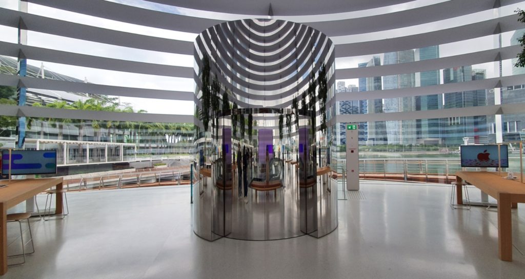 The stainless steel lift. Image: Coconuts Singapore