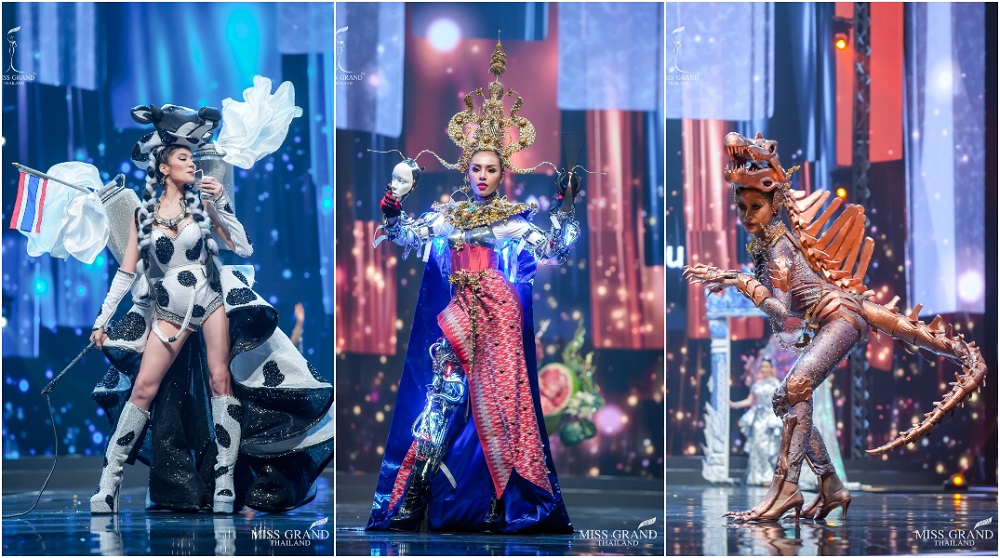 From left, Miss Grand Saraburi, Miss Grand Nakhon Ratchasima and Miss Grand Khon Kaen. Images: Miss Grand Thailand / Facebook
