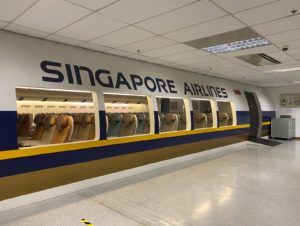 Mock up of the training facility. Photo: Singapore Airlines