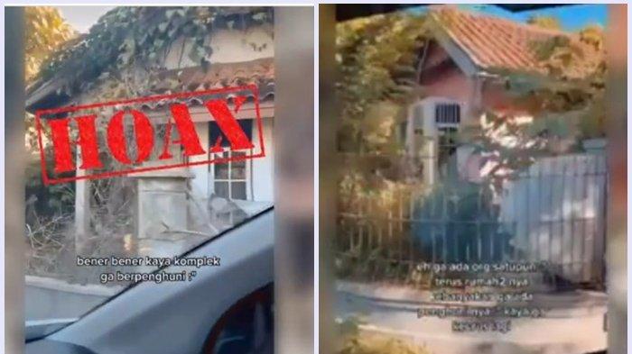 Screengrabs from a TikTok video saying that a neighborhood in Banjarbaru, South Kalimantan is haunted. Photo: Banjarbaru Police