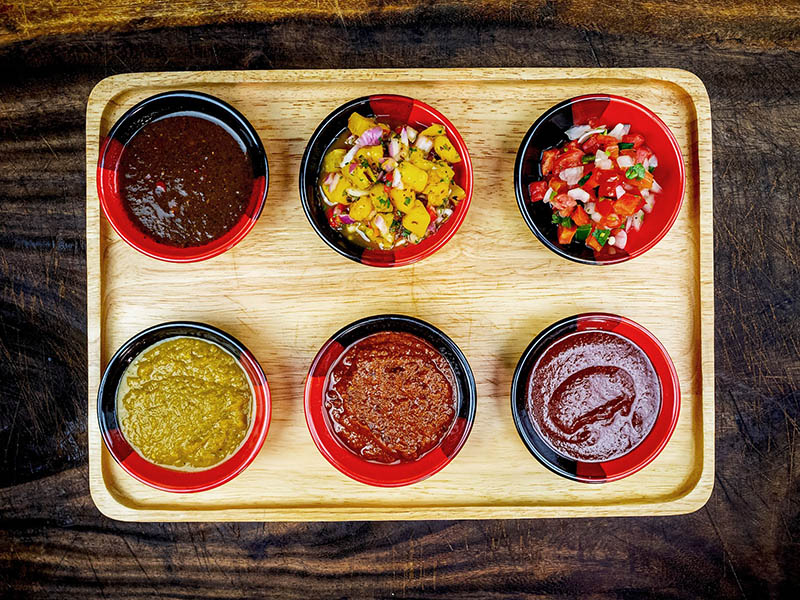 A selection of salsas.