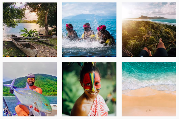 A screenshot of the official Instagram account of the Vanuatu Tourism Office (@vanuatuislands)