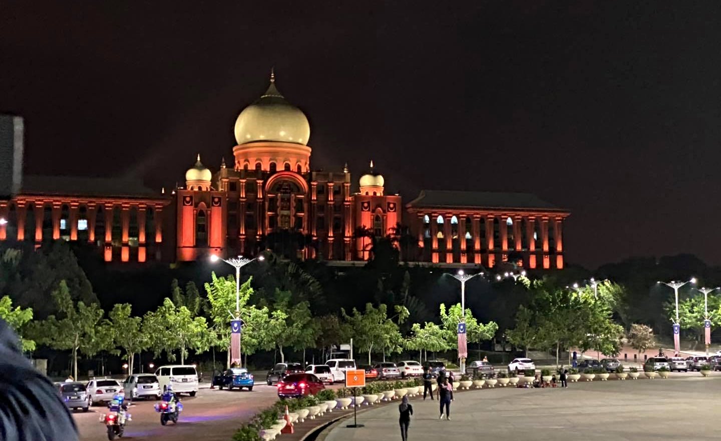 The Prime Minister’s Department Complex illuminated in orange. Photo: Noor Hisham Abdullah /Facebook
