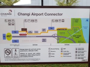 Map of the Changi Airport connector. Photo: GoCycling/Facebook