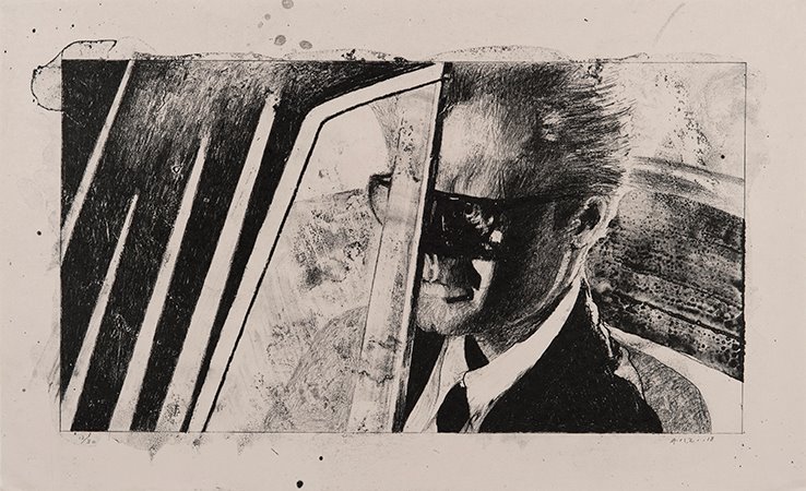 A lithograph created by David Lynch to pay homage to Fellini’s 8 ½.