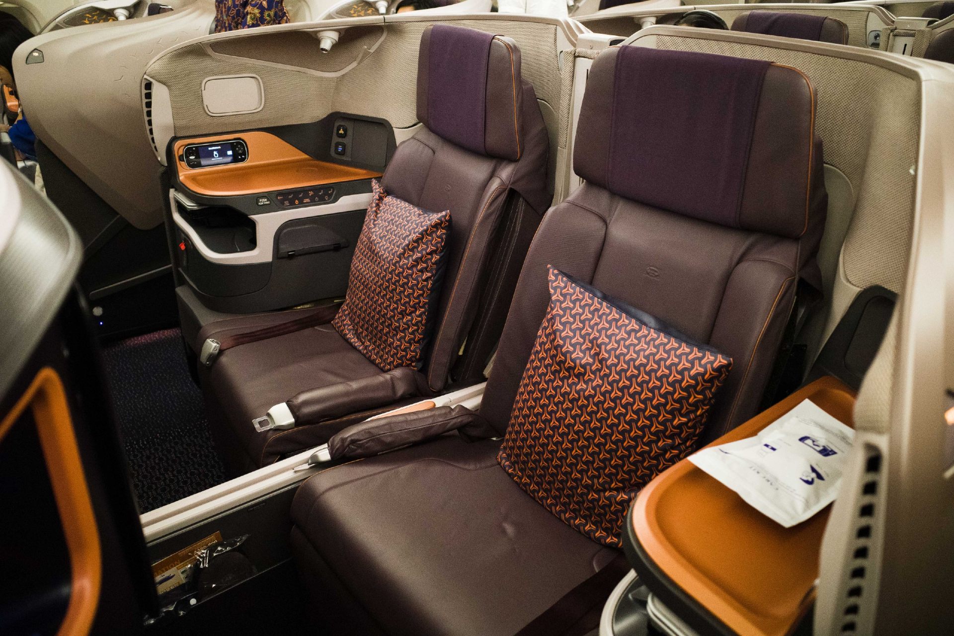 One of the middle row business class seats. Photo: Coconuts