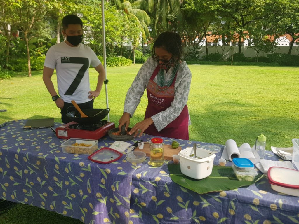 Outdoor cooking led by chef Ruqxana Vasanwala. Photo: MHC