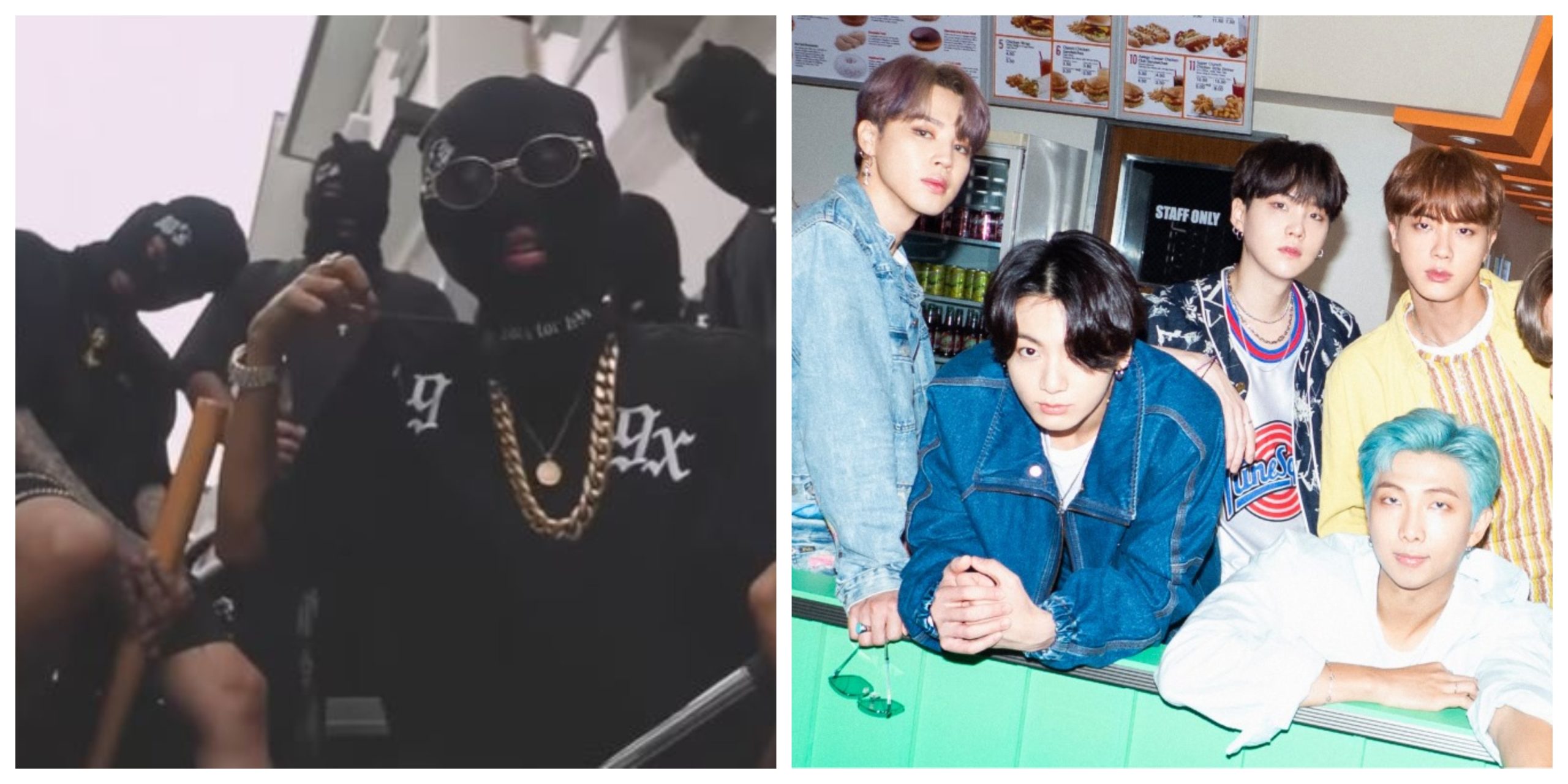 Did these Filipino rappers just copy the biggest Kpop boyband in the world? Photo: BTS/FB and screenshot from Deym’s music video
