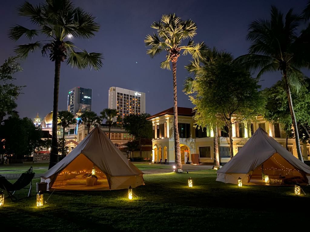 Camps set up at the Malay Heritage Center in Kampong Glam. Photo: MHC