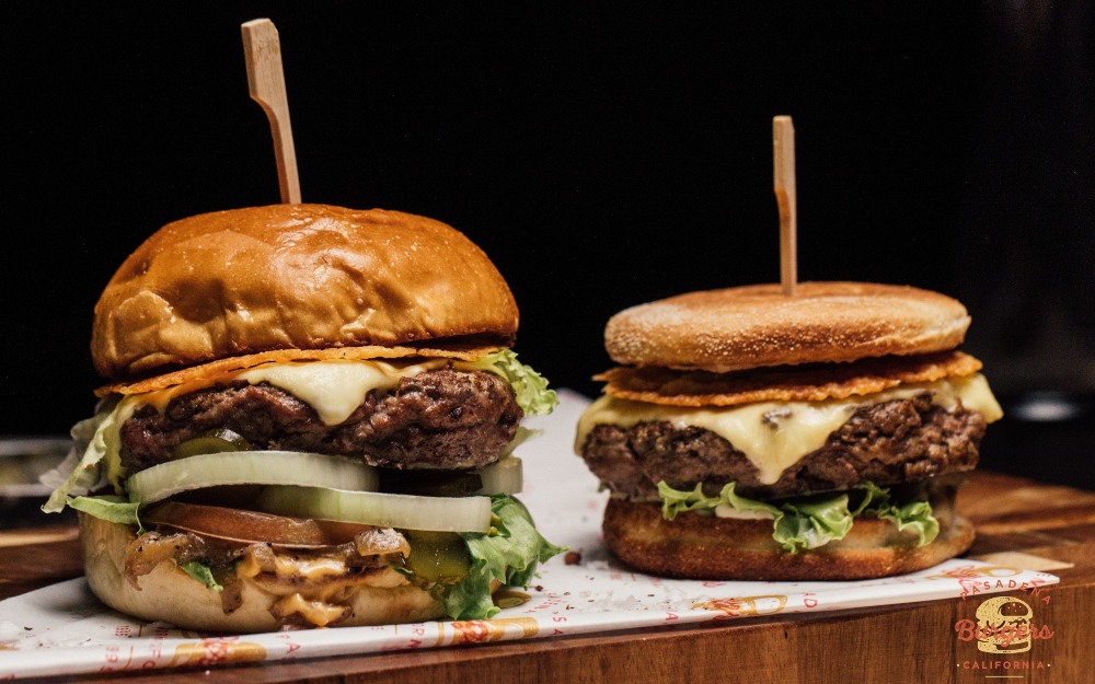 Classic California Cheeseburger, at left, and Dipping Burger. Photo: Elliot Communications