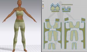 Clothing patterns from an athletic leisure outfit. Photo: Gen V