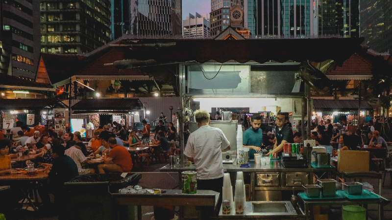 The famed Lau Pa Sat hawker center. Image: Ethan Hu
