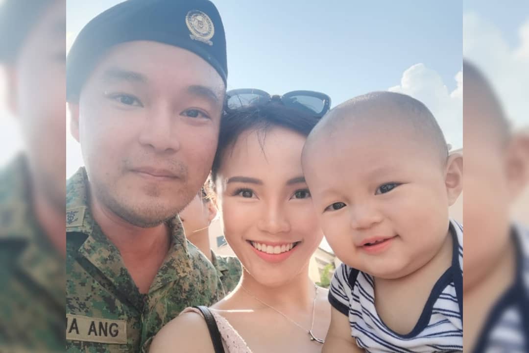 Former actor Joshua Ang and his family in a 2019 photo. Photo: Joshua Ang/Facebook

