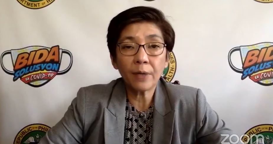 Health Undersecretary Maria Rosario Vergeire. Screenshot from Department of Health video
