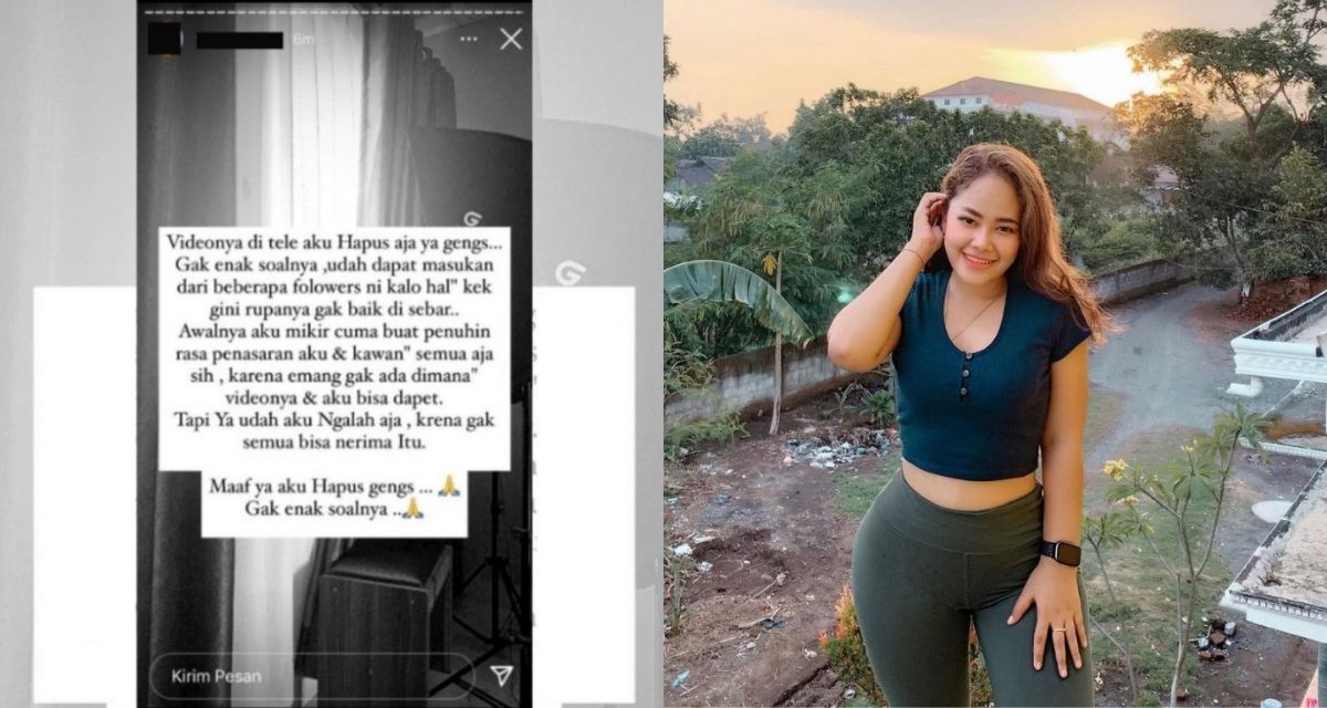 At left, one of the Instagram stories posted by the influencer who shared the suicide videos, and Balinese influencer Ayu Wulantari at right, who reportedly committed suicide last weekend. 