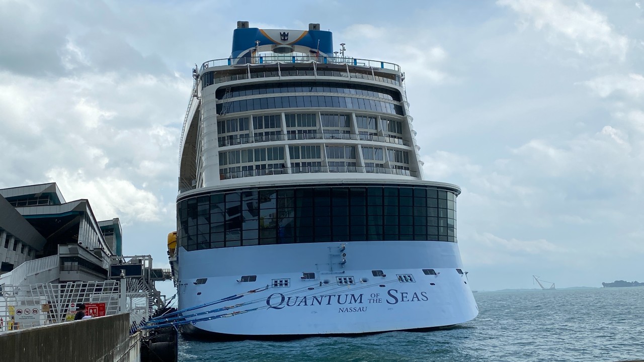 Front view of the Royal Caribbean’s Quantum of the Seas cruise. Photo: Carolyn Teo/Coconuts