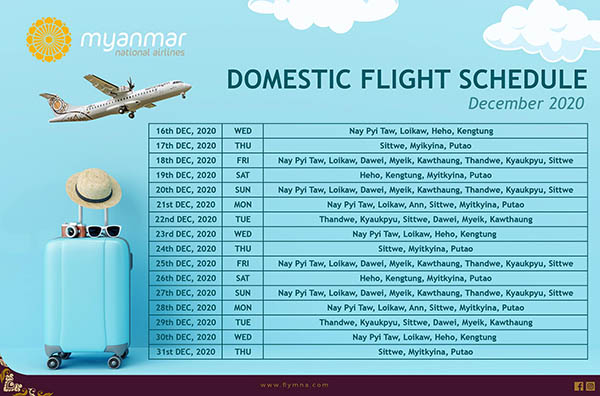Graphic: Myanmar National Airlines