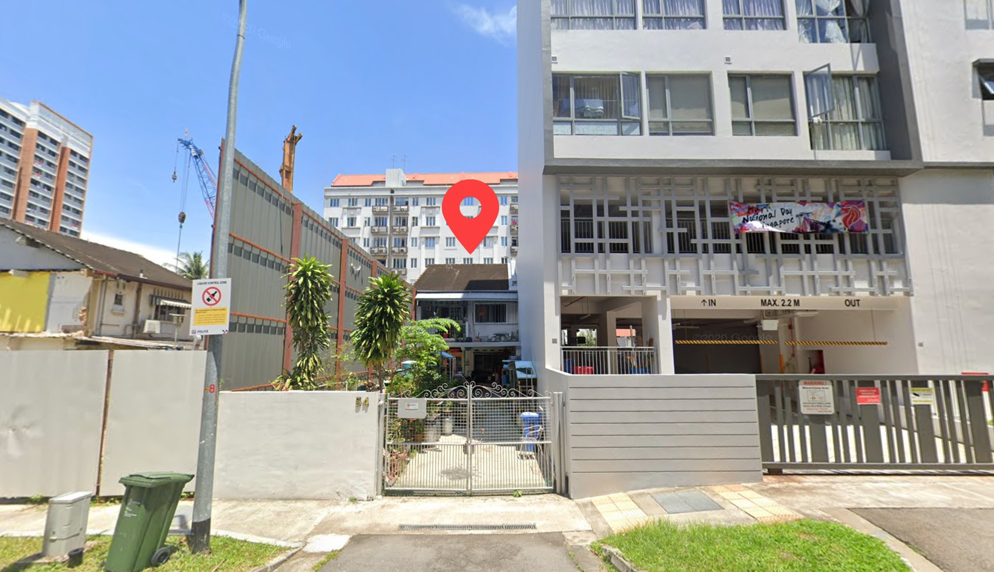 Goh’s house at Guillemard Road that will be sandwiched between two condominiums. Photo: Google Maps
