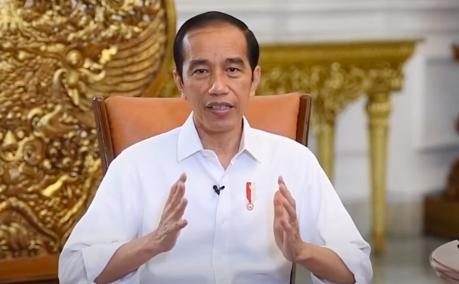 President Joko Widodo announcing on Dec. 16, 2020 that the COVID-19 vaccine will be free for all Indonesians. Photo: Youtube/Presidential Secretariat
