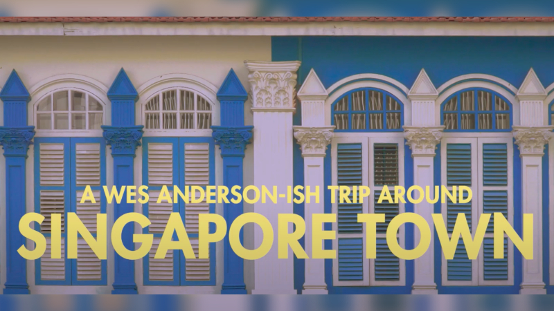 Shophouses on Waterloo Street in an image from ‘A Wes Anderson-ish Trip Around Singapore Town.’ Photo: Kevin Siyuan/YouTube
