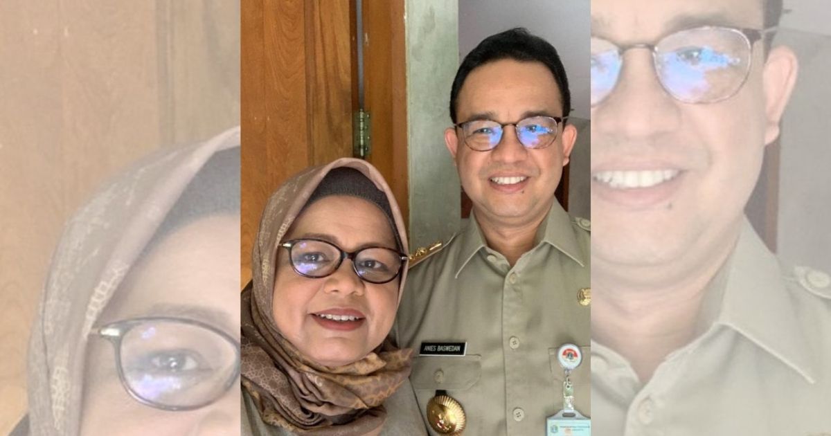 Jakarta Governor Anies Baswedan with his wife, Fery Farhati. Photo: Instagram/@fery.farhati