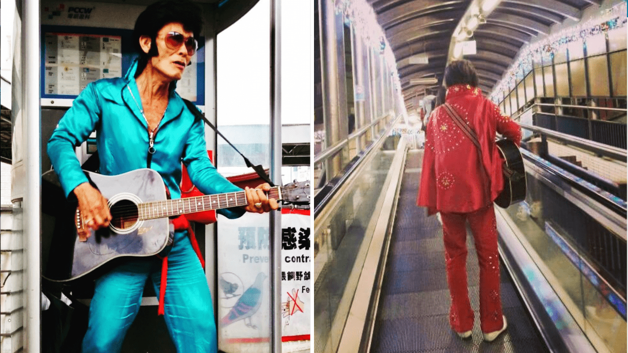 Melvis Kwok was a full-time Elvis Presley impersonator in Hong Kong. Photos via Johnpatrickstarling and Loulouvonspiel/Instagram